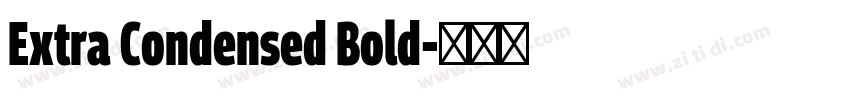 Extra Condensed Bold字体转换